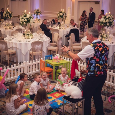 Magic Stuart at a wedding